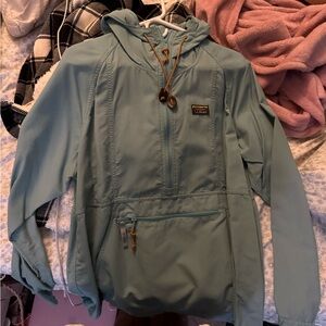 L.L Bean jacket in a size Large, worn a couple times but its a rain jacket.